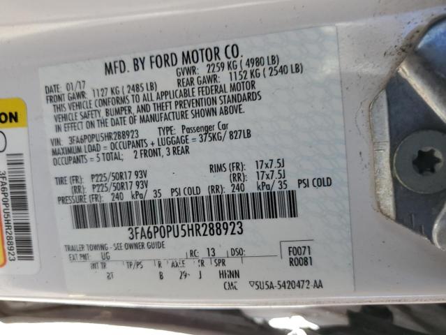 3FA6P0PU5HR288923 Ford 2.0l 4v atk hev