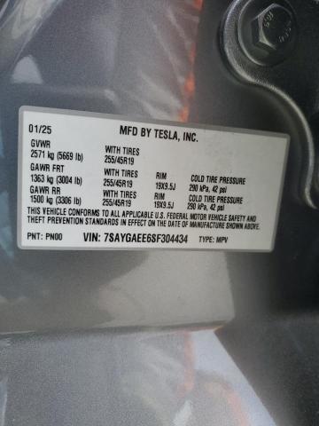 7SAYGAEE6SF304434 Tesla Model Y