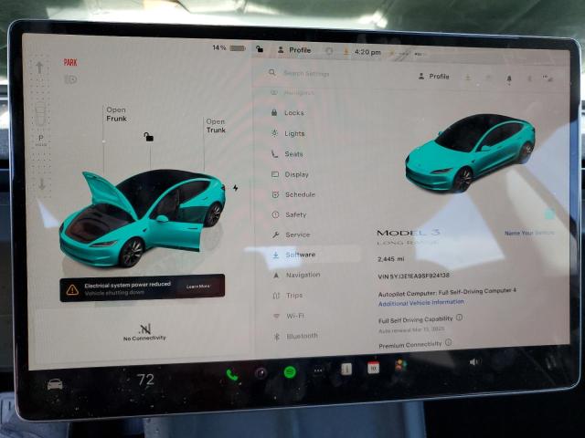 5YJ3E1EA9SF924138 Tesla 2025