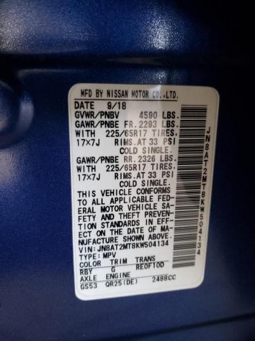 JN8AT2MT8KW504134 Nissan 2019