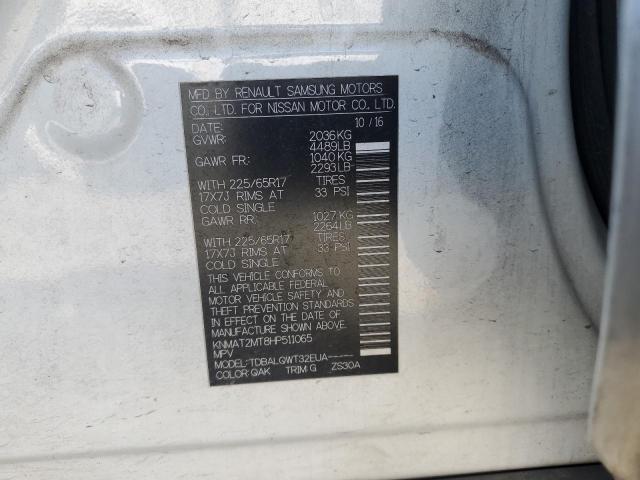 KNMAT2MT8HP511065 Nissan 2017