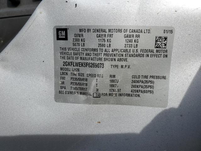 2GKFLWEK6F6269073 GMC lea - flex fuel (gas/alc), aluminum, ho,