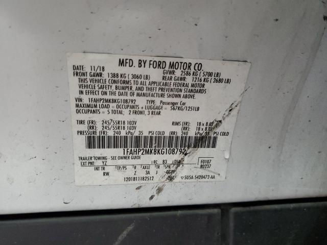 1FAHP2MK8KG108792 Ford TAURUS POL