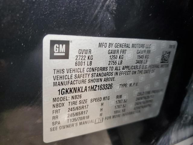 1GKKNKLA1HZ163326 GMC ACADIA SLE