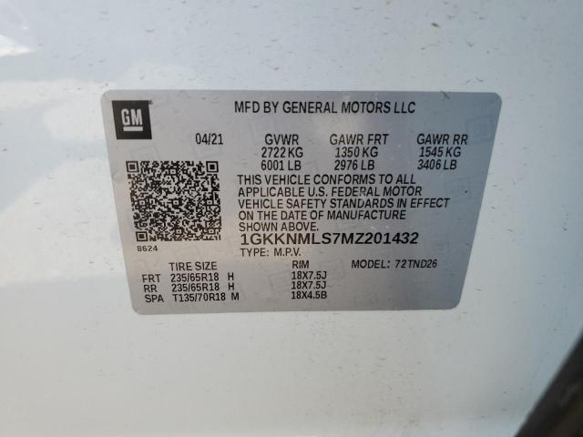 1GKKNMLS7MZ201432 GMC ACADIA SLT