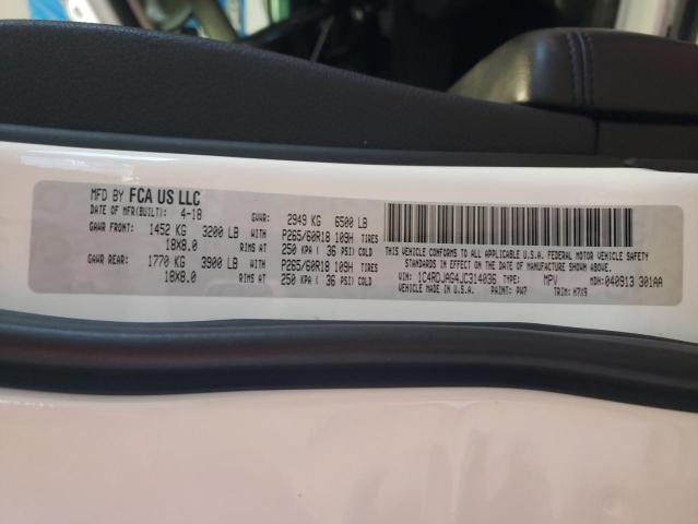 1C4RDJAG4JC314036 Dodge Durango Sxt