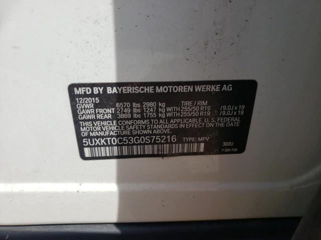 5UXKT0C53G0S75216 BMW X5 Xdr40e