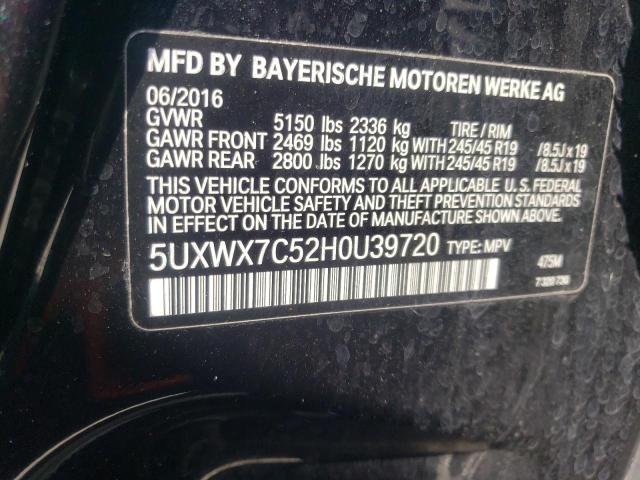 5UXWX7C52H0U39720 BMW X3 Xdrive35i