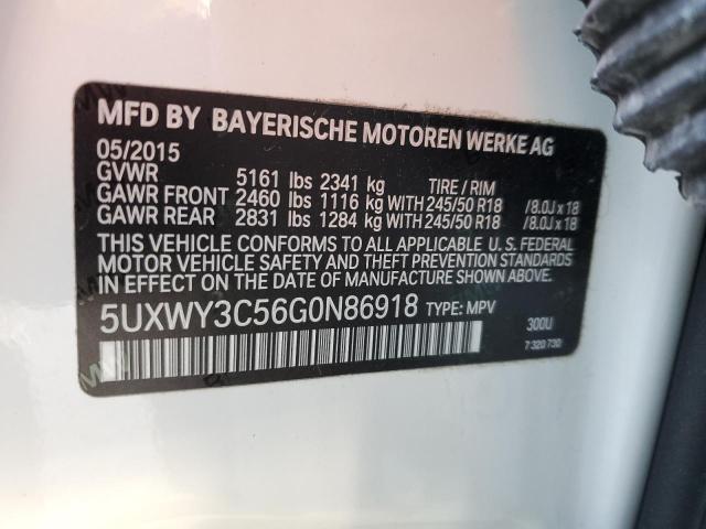 5UXWY3C56G0N86918 BMW X3 Xdrive28d