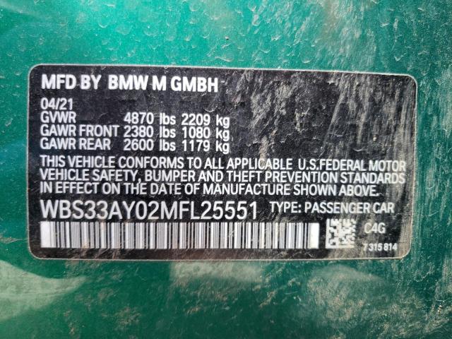 WBS33AY02MFL25551 BMW M3 Competition