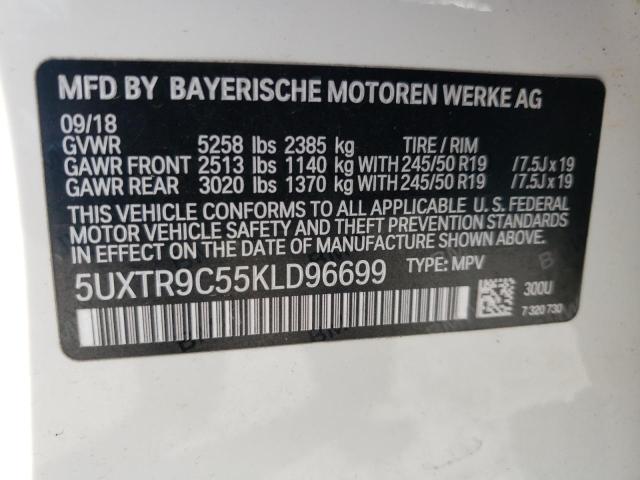 5UXTR9C55KLD96699 BMW X3 Xdrive30i