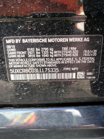 5UXCR6C03LLL75335 BMW X5 Xdrive40i