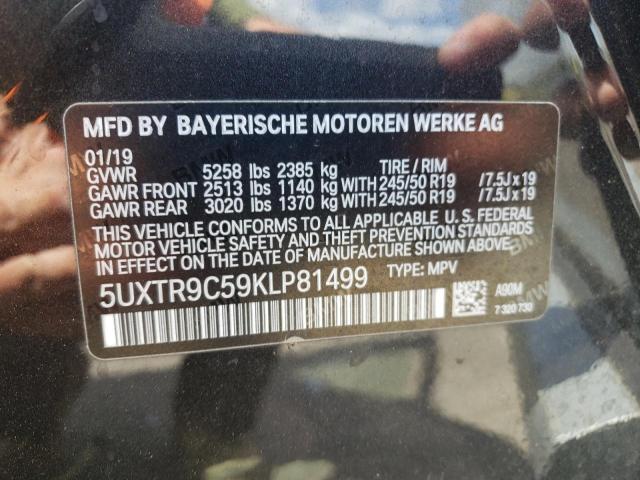 5UXTR9C59KLP81499 BMW X3 Xdrive30i