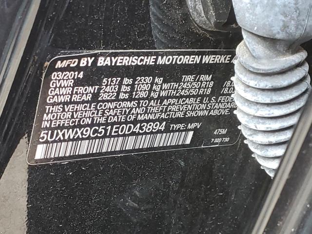 5UXWX9C51E0D43894 BMW X3 Xdrive28i