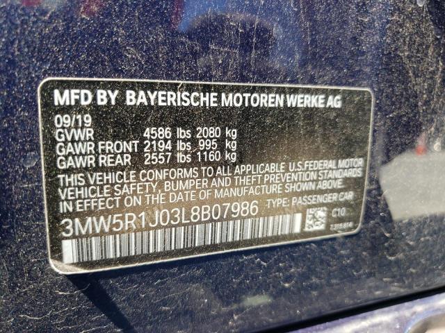 3MW5R1J03L8B07986 BMW 330I