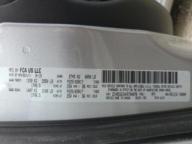 2C4RDGEG4KR764078 Dodge Grand Caravan Gt