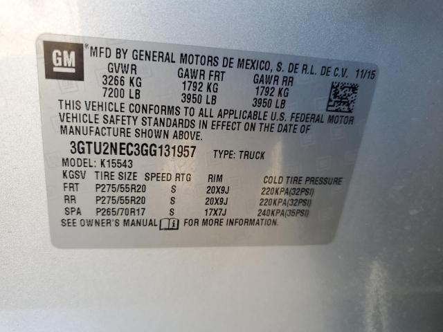 3GTU2NEC3GG131957 GMC Sierra K1500 Slt