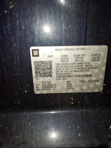 1GKS2AKC5KR334849 GMC YUKON SLE