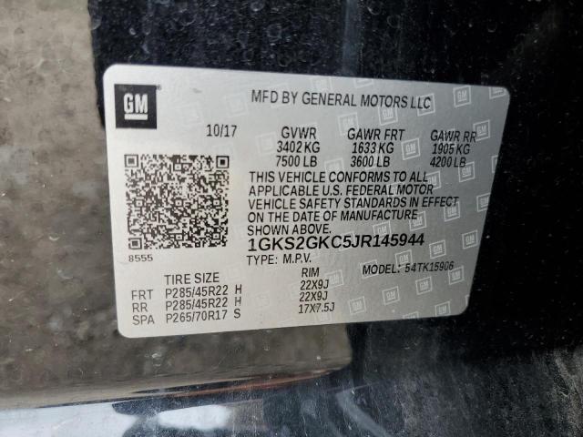 1GKS2GKC5JR145944 GMC Yukon Xl K1500 Slt