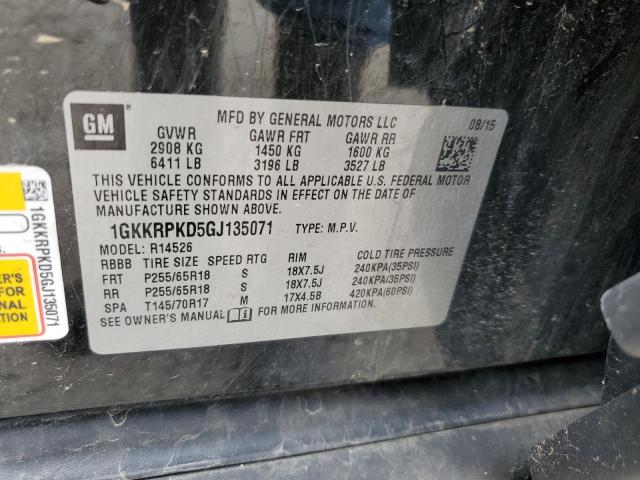 1GKKRPKD5GJ135071 GMC ACADIA SLE