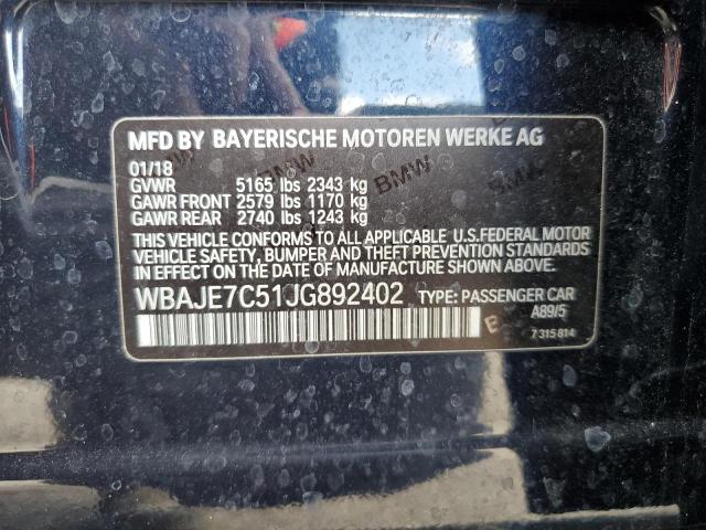 WBAJE7C51JG892402 BMW 540 XI