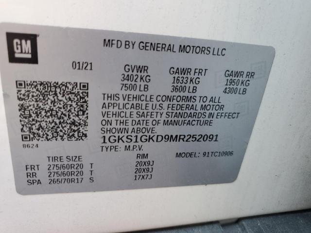 1GKS1GKD9MR252091 GMC Yukon Xl C1500 Slt