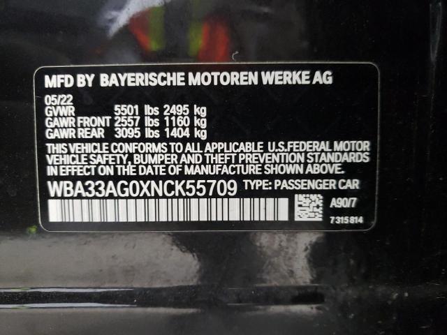 WBA33AG0XNCK55709 BMW 530XE