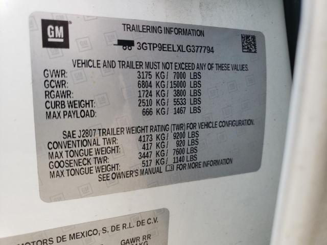 3GTP9EELXLG377794 GMC Sierra K1500 At4