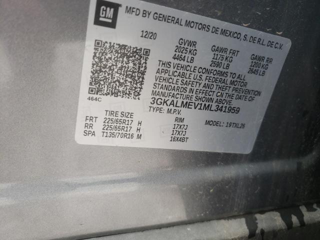 3GKALMEV1ML341959 GMC Terrain Sle