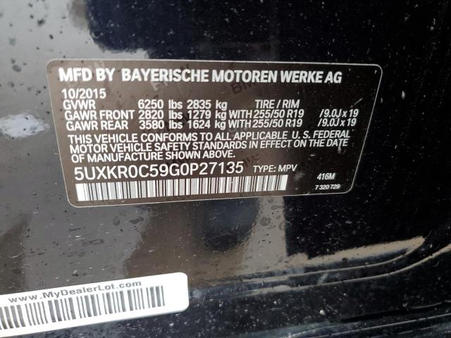5UXKR0C59G0P27135 BMW X5 Xdrive35i