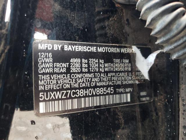 5UXWZ7C38H0V88545 BMW X3 Sdrive28i