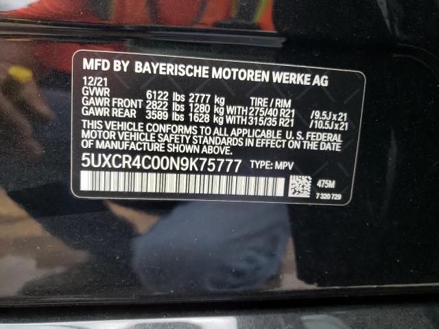 5UXCR4C00N9K75777 BMW X5 Sdrive 40i