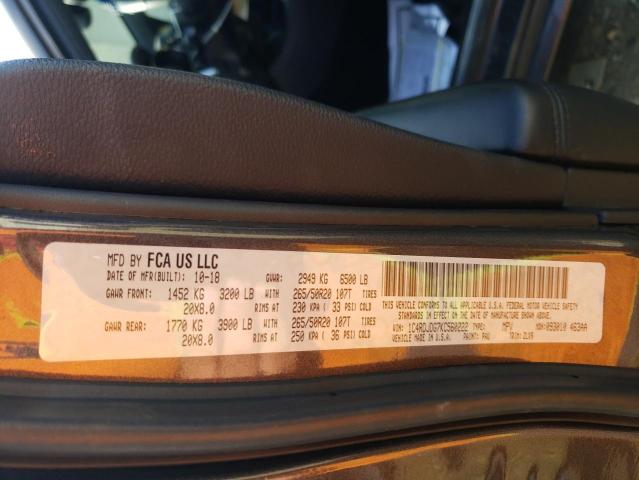 1C4RDJDG7KC560222 Dodge DURANGO GT