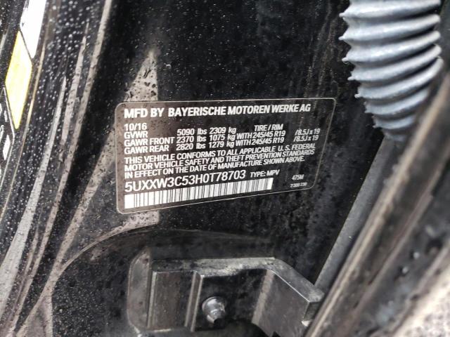 5UXXW3C53H0T78703 BMW X4 Xdrive28i