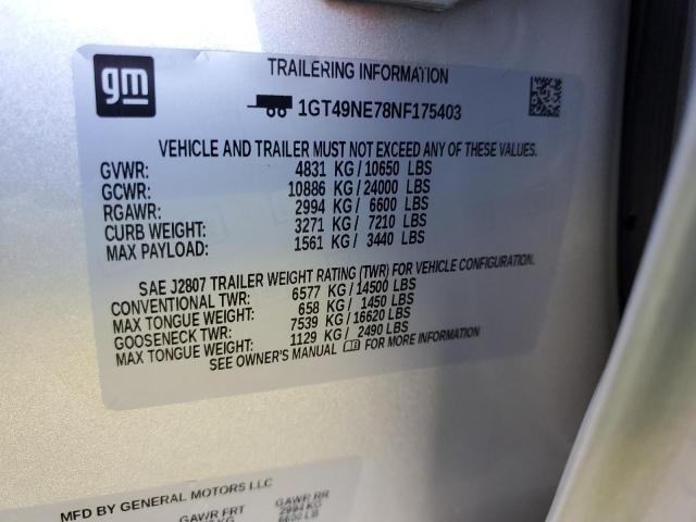 1GT49NE78NF175403 GMC Sierra K2500 Slt