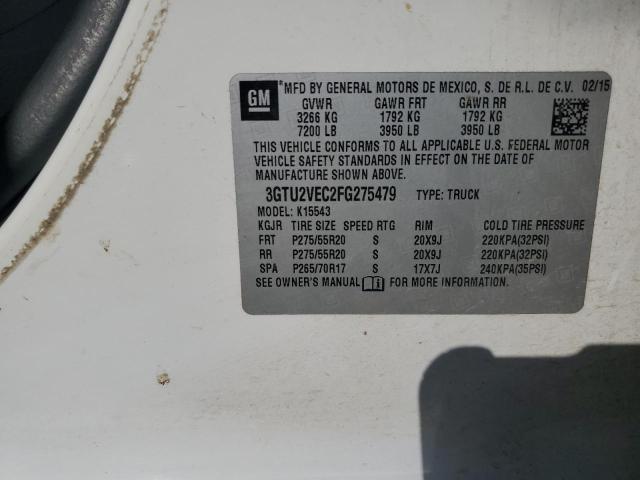 3GTU2VEC2FG275479 GMC Sierra K1500 Slt