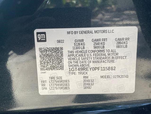 1GT49REY0PF115862 GMC Sierra K2500 Denali