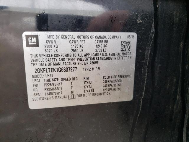 2GKFLTEK1G6337277 GMC Terrain Sle