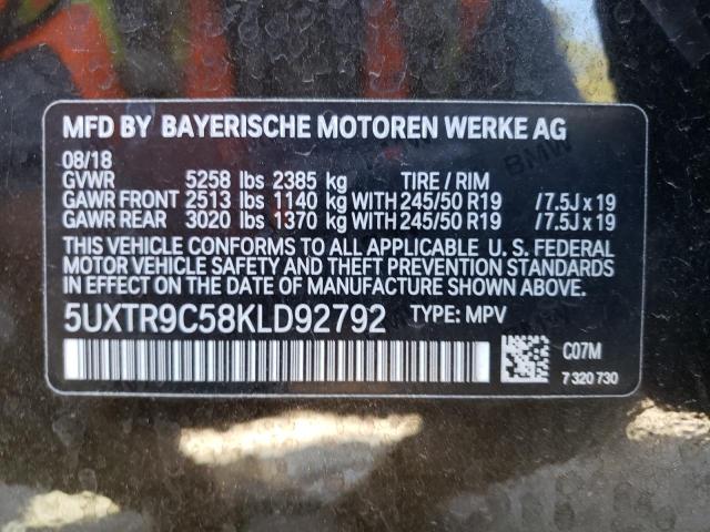 5UXTR9C58KLD92792 BMW X3 Xdrive30i
