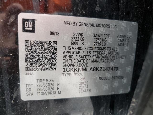1GKKNMLA8KZ147479 GMC Acadia Slt-1