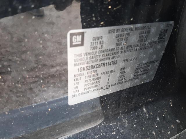 1GKS2BKC8FR114763 GMC YUKON SLT