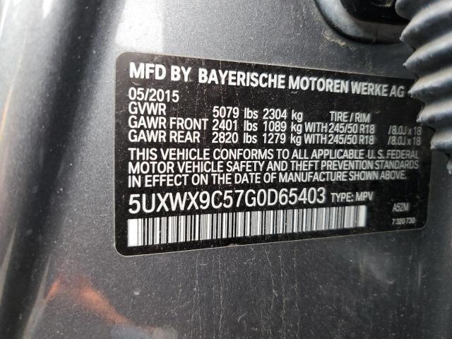 5UXWX9C57G0D65403 BMW X3 Xdrive28i