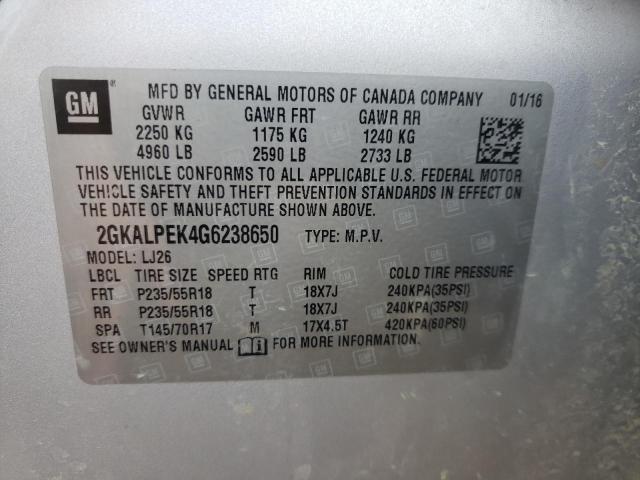 2GKALPEK4G6238650 GMC Terrain Slt