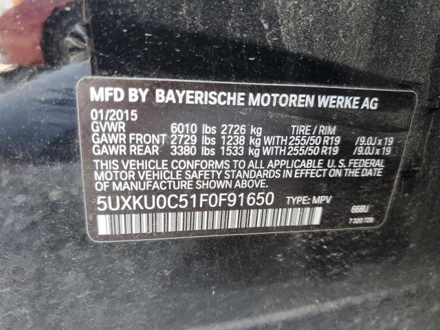 5UXKU0C51F0F91650 BMW X6 Sdrive35i
