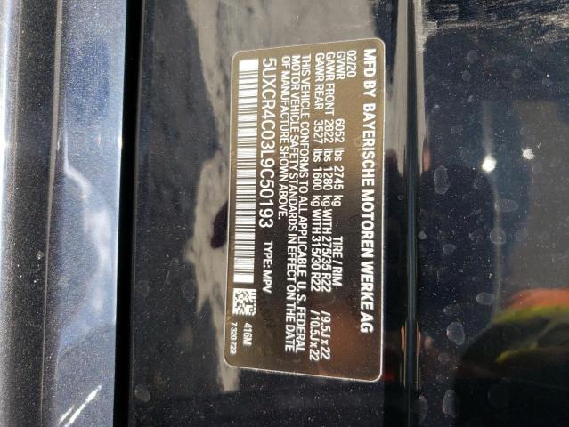 5UXCR4C03L9C50193 BMW X5 Sdrive 40i