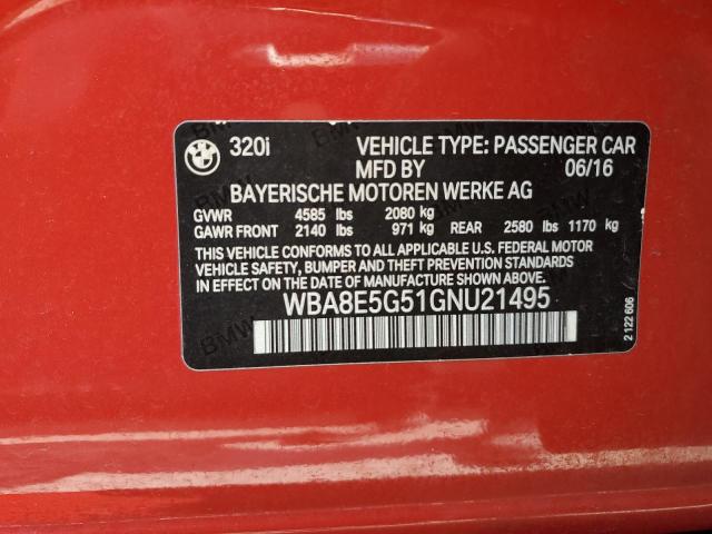 WBA8E5G51GNU21495 BMW 320 XI