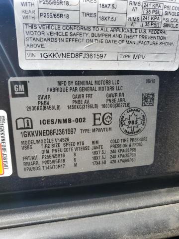1GKKVNED8FJ361597 GMC ACADIA SLE