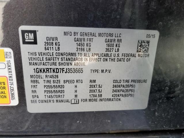 1GKKRTKD7FJ353665 GMC Acadia Denali