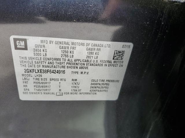 2GKFLXE38F6424916 GMC Terrain Slt