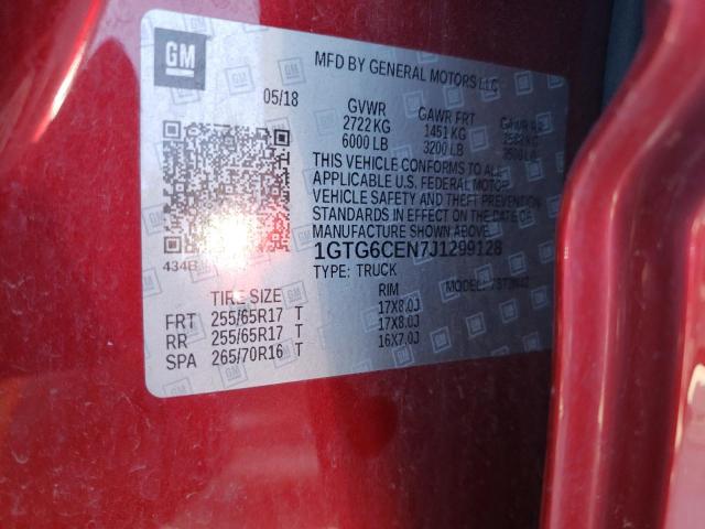 1GTG6CEN7J1299128 GMC CANYON SLE